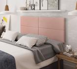 Cabeceira Queen com 4 detalhes Estofada Suspensa Moderna - 160 CM - Rose Suede