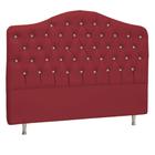 Cabeceira Queen Florence P04 160 cm Suede Vermelho TCA 53 - Amarena Móveis - Am Decor