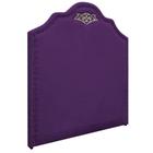 Cabeceira Queen Orlando P02 160 cm para cama Box Suede Roxo - Amarena Móveis