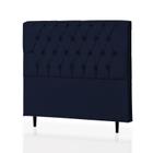 Cabeceira Queen Paris 160 CM Suede Azul Marinho - D A Decor