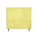 Cabeceira Raissa 1,20 Cm Para Cama Box Suede Amarelo - Maitê Moda Casa