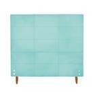 Cabeceira Raissa 1,20 Cm Para Cama Box Suede Azul Tiffany