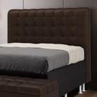 Cabeceira Rana 140 para Cama Box de Casal N-027 Veludo Marrom Chocolate Aradecor