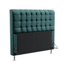 Cabeceira Rana 160 Para Cama Box Queen N-032 Veludo Verde Petróleo Aradecor