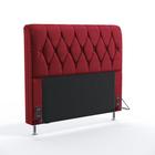 Cabeceira Sirius 140 Decorativa de Cama Casal N-033 Veludo Vermelho Aradecor