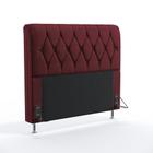 Cabeceira Sirius 160 Decorativa de Cama Queen N-034 Veludo Bordô Aradecor