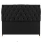 Cabeceira Sofia 160 cm Queen Size Suede Preto - Amarena Móveis - Am Decor