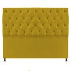 Cabeceira Sofia 195 cm King Size Suede Amarelo - Amarena Móveis - Am Decor