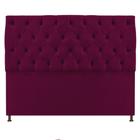 Cabeceira Sofia 195 cm King Size Suede Bordô - Doce Sonho Móveis