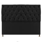 Cabeceira Sofia 195 cm King Size Suede Preto - ADJ Decor