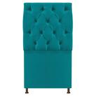 Cabeceira Sofia 90 cm Solteiro Suede Azul Turquesa - ADJ Decor