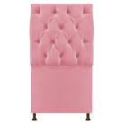 Cabeceira Sofia 90 cm Solteiro Suede Rosa Bebê - ADJ Decor