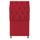 Cabeceira Sofia 90 cm Solteiro Suede Vermelho - Doce Sonho Móveis