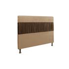 Cabeceira Solteiro 0,90cm Para Cama Box Isabela Suede Bege/Marrom - SA Móveis