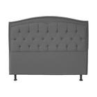 Cabeceira Solteiro 90cm Para Cama Box Diana Suede Cinza - DS Estofados