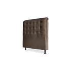 Cabeceira Solteiro Ana 90 cm Marrom Suede  IDF Decor