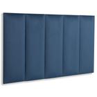 Cabeceira Solteiro Modulada Blu Interiores Reta Cama Box 100 cm x 60 cm MDF Veludo