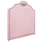 Cabeceira Solteiro Orlando P02 90 cm para cama Box Suede Rosa Bebê - Amarena Móveis