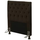 Cabeceira Solteiro Para Cama Box 0,90 cm Cristal Suede Chocolate 1300 JS Móveis