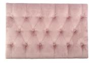 Cabeceira solteiro para cama box painel capitone veludo rosa