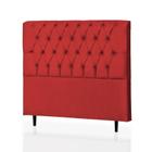 Cabeceira Solteiro Paris 90 CM Suede Vermelho - D A Decor