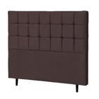 Cabeceira Solteiro Parma 90cm Para Cama Box Suede Marrom - DS Móveis