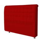 Cabeceira Solteiro Tânia 90 CM Suede Vermelho - D A Decor