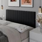 Cabeceira Suspensa Cama Box Casal LUNA Suede 140x55
