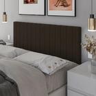 Cabeceira Suspensa Cama Box Casal LUNA Suede 160x55