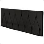 Cabeceira Suspensa Classic Estofado Suede Cama Box Casal 1,40 Decoração Quarto Moderno - Preto RPM - RPM Móveis