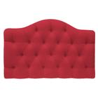 Cabeceira Suspensa Imperatriz 90 cm Solteiro Suede Vermelho - ADJ Decor