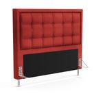 Cabeceira Taurus 160 para Cama Queen A-020 Couro Vermelho Aradecor