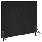 Cabeceira Topázio Cama Box Casal 140cm material sintético Preto