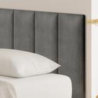 Cabeceira Veludo Unitária Modular Estofada Retangular 60X20cm para Cama Box Queen King