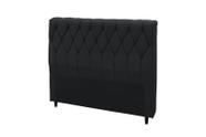 Cabeceira Viena Plus King Size 1950mm Suede Negro - Simbal