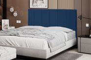 Cabeceira Vitória 120Cm Para Cama Box Solteiro Suede Azul Marinho - Maitê Moda Casa