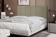 Cabeceira Vitória 193Cm Para Cama Box King Suede Bege