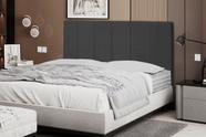 Cabeceira Vitória 193Cm Para Cama Box King Suede Cinza