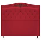 Cabeceira Yasmim Estofada Capitonê 140 cm para Cama Quarto Box Casal Suede Vermelho - Amarena