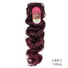 Cabelo Cacho Solto Rabo de Cavalo Emily Bio Vegetal Fibra Futura 70 cm 185 gramas Aplique Sistema Removível - Ser Mulher