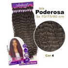 Cabelo Entrelace Poderosa 80 Cm Bio Fibra Cacheado Longo 9X