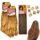 Cabelo P/ Gypsy Braid 2 Jumbo Super X 1 Nina Softex + Aneis