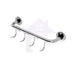 Cabideiro De Parede Suporte Aço Inox Cabide Com 4 Ganchos Multiuso cod 136