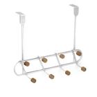 Cabideiro De Porta Multiuso 8 Ganchos Black Eco Design Arthi
