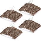 Cabides de Cetim Acolchoados (24 Peças) - Antiferrugem com Gancho - Ideal para Vestidos, Suéteres e Terno (Leopardo)