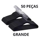 Cabides Kit 50 De Veludo Ultra Fino Antideslizante Preto - Drauer