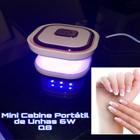 Cabine Forninho Unhas Mini Estufa 6w Led/uv Portátil Manicure