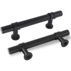 Cabinet Handles goldenwarm LST18BK76 Black 76 mm Pacote com 5