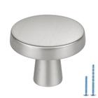 Cabinet Knobs Homdiy em liga de níquel e zinco escovado, pacote com 25