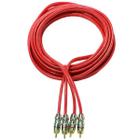 Cabo 2 + 2rca 5m Vermelho Série Prata Blindagem Especial Stetsom